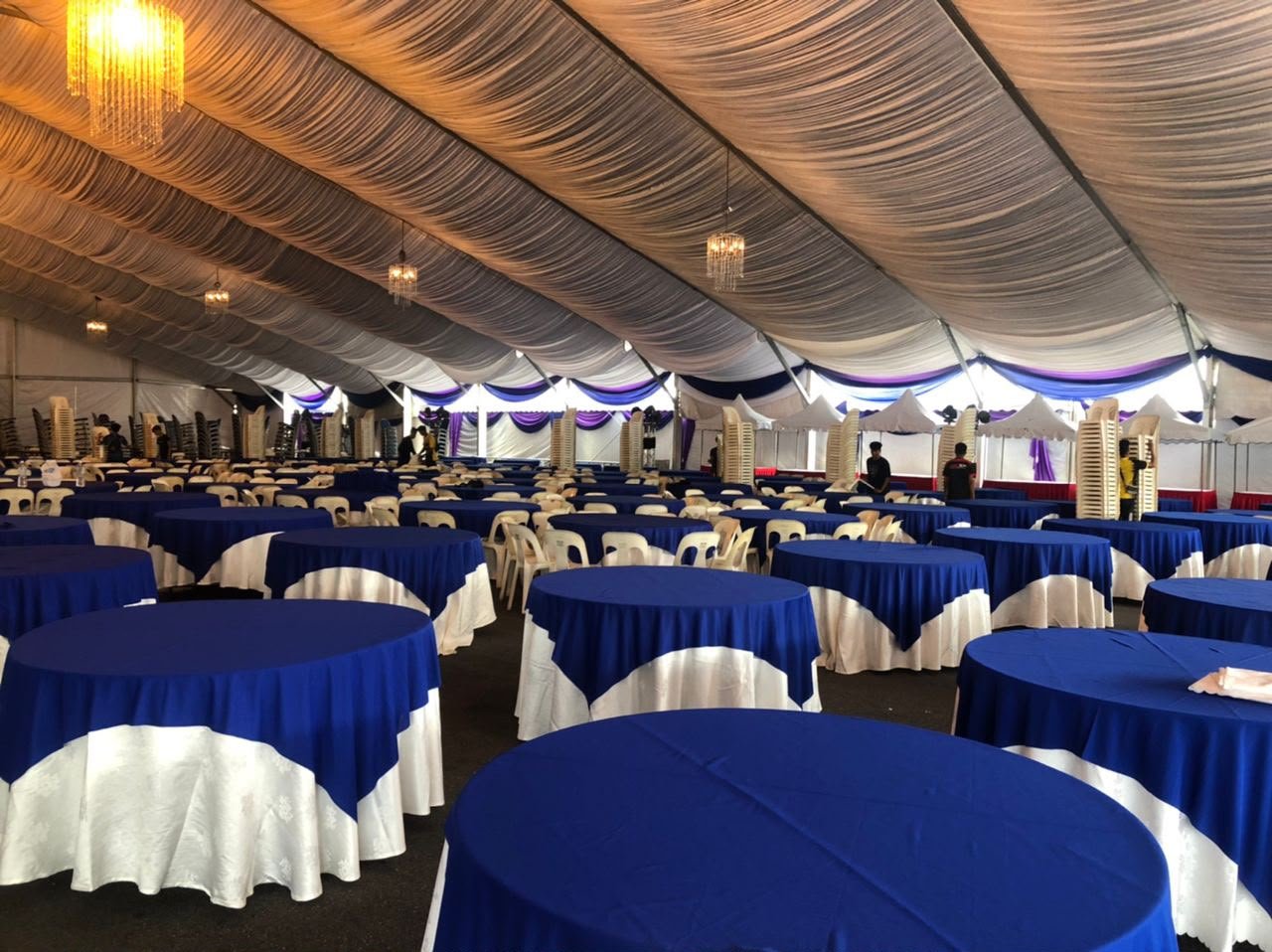 Temporary hotel banquet visual